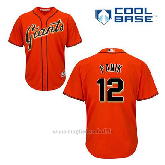 Maglia Baseball Uomo San Francisco Giants Joe Panik 12 Arancione Alterner Cool Base